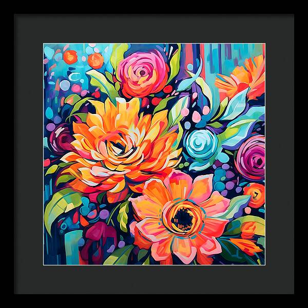 Rainbow Bouquet - Framed Print