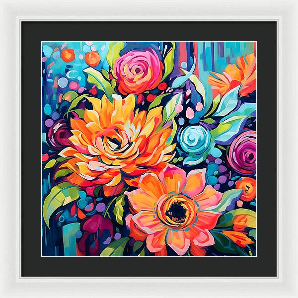 Rainbow Bouquet - Framed Print