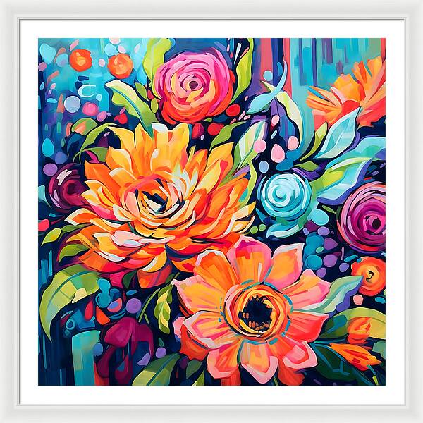 Rainbow Bouquet - Framed Print