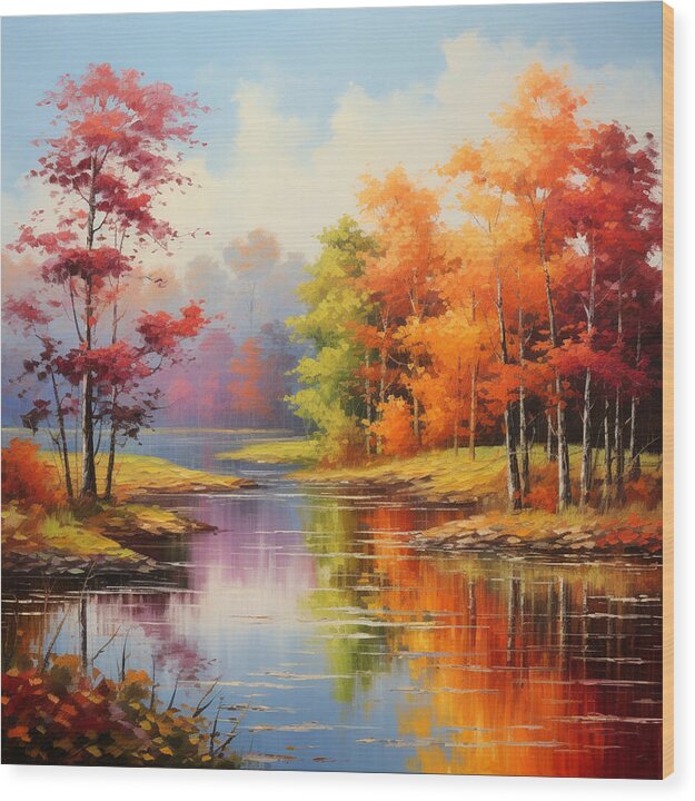 Rainbow Meadow - Wood Print