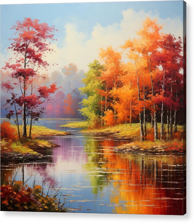 Rainbow Meadow - Acrylic Print