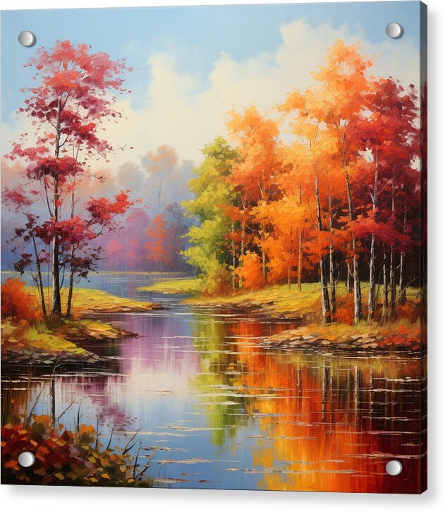 Rainbow Meadow - Acrylic Print