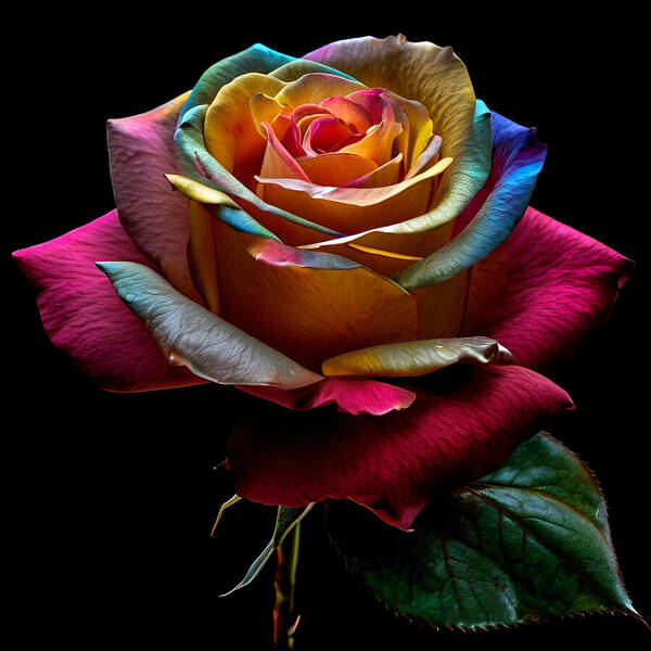 Rainbow Petals - Art Print