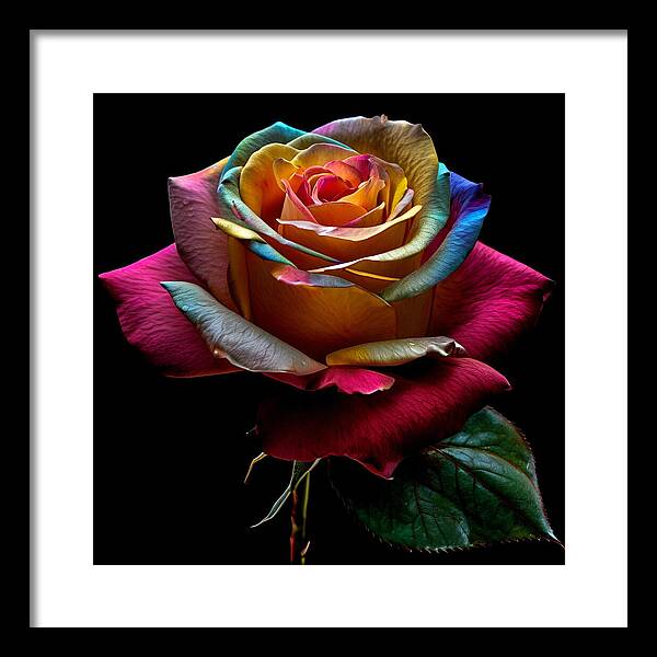 Rainbow Petals - Framed Print