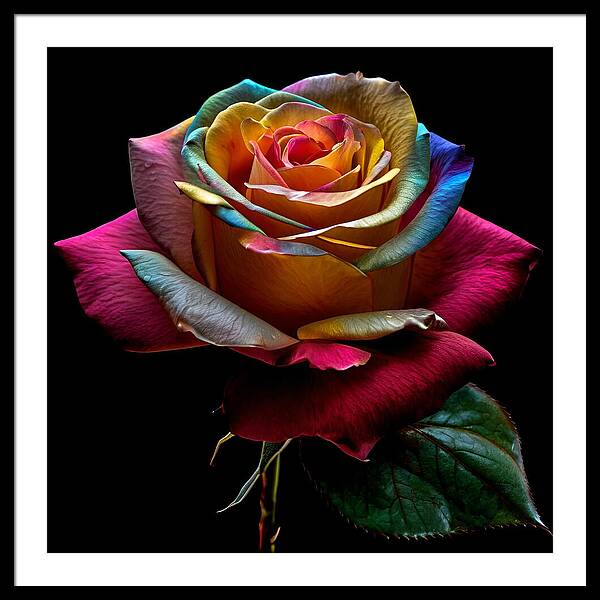 Rainbow Petals - Framed Print