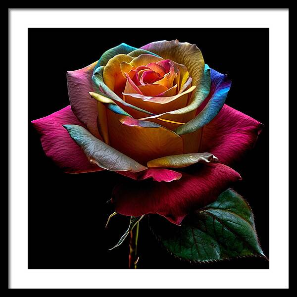 Rainbow Petals - Framed Print