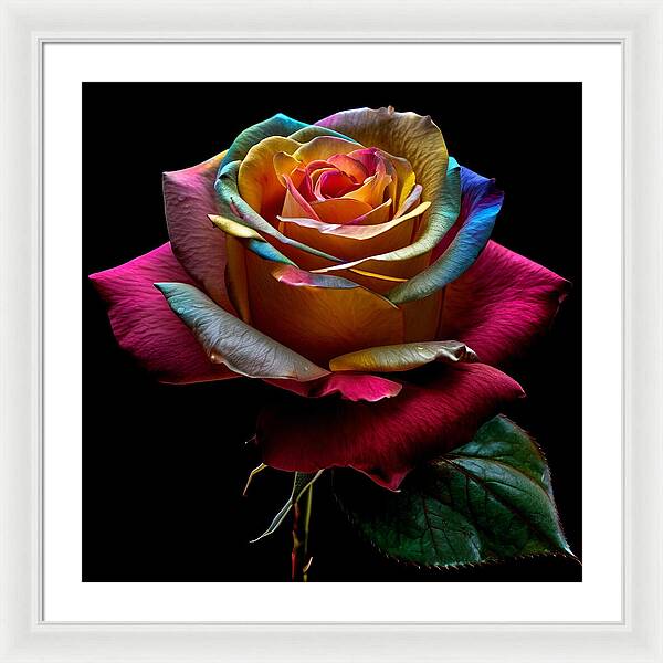 Rainbow Petals - Framed Print