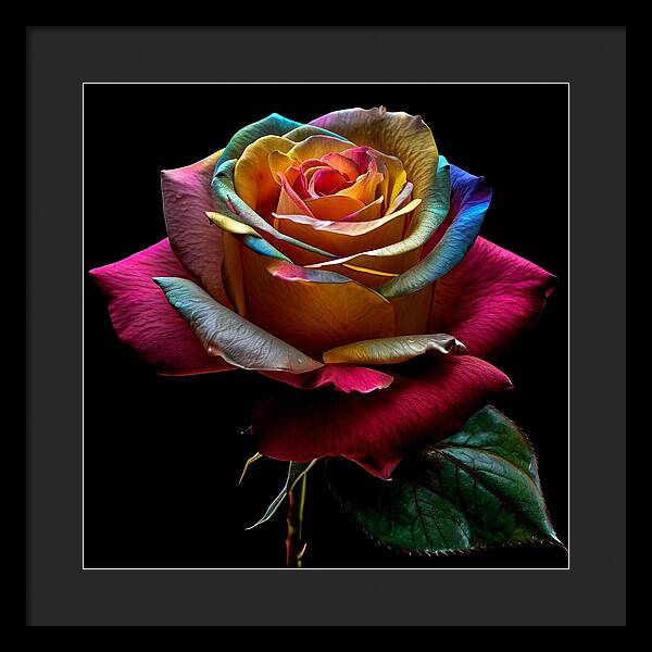 Rainbow Petals - Framed Print