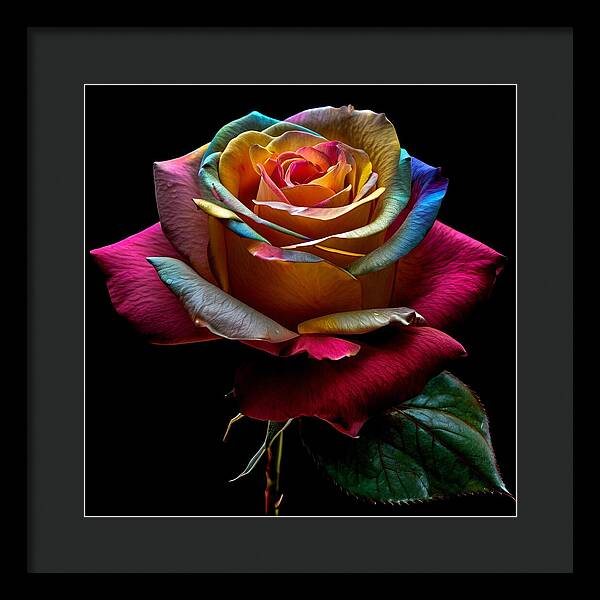 Rainbow Petals - Framed Print