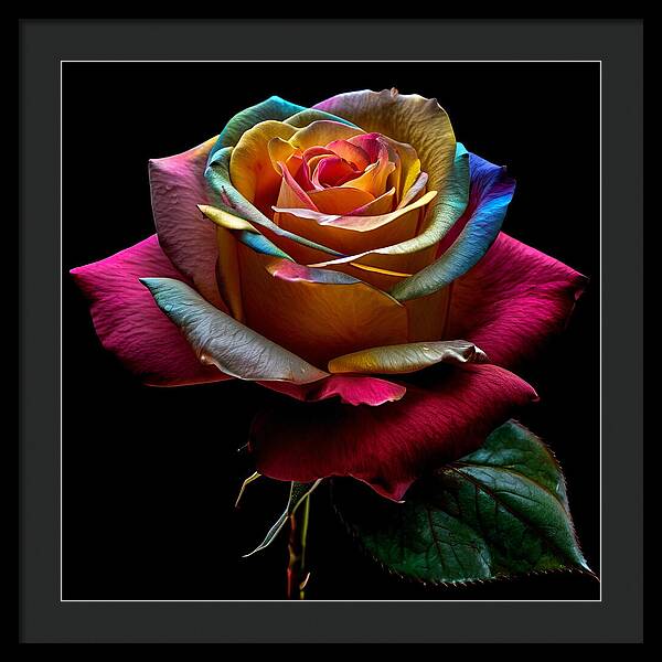 Rainbow Petals - Framed Print