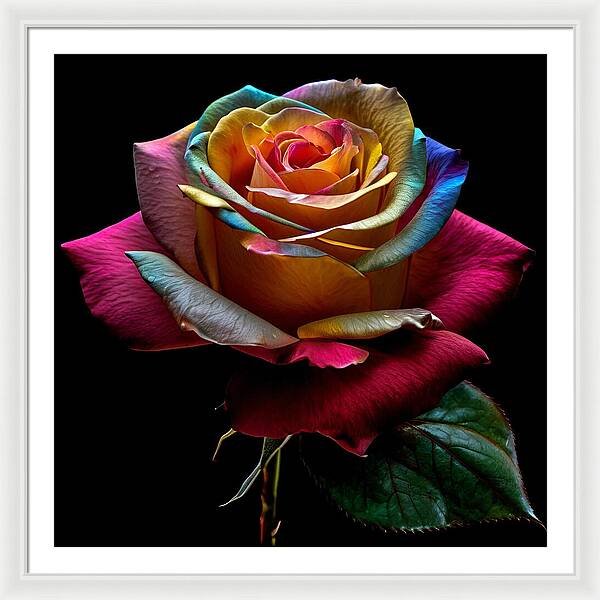 Rainbow Petals - Framed Print