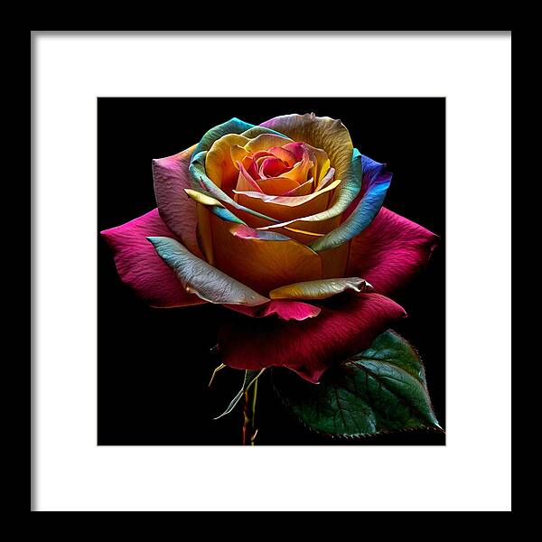 Rainbow Petals - Framed Print