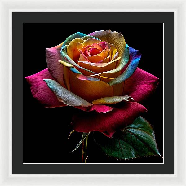 Rainbow Petals - Framed Print