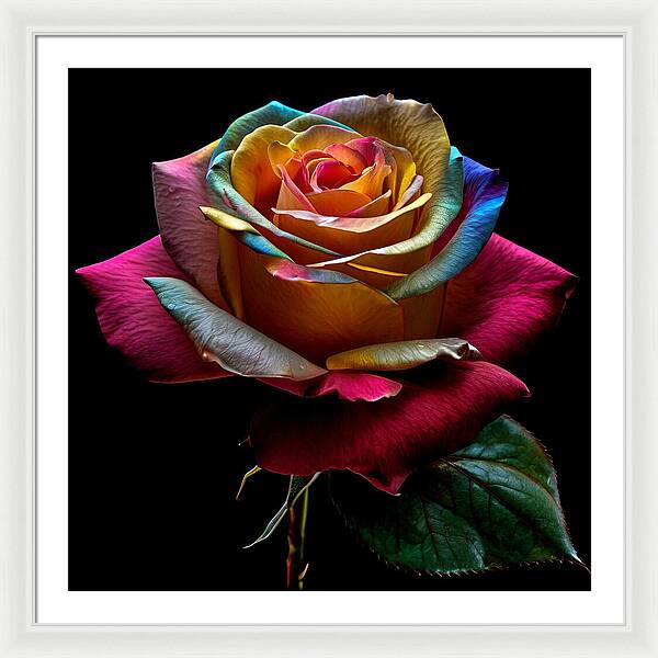 Rainbow Petals - Framed Print