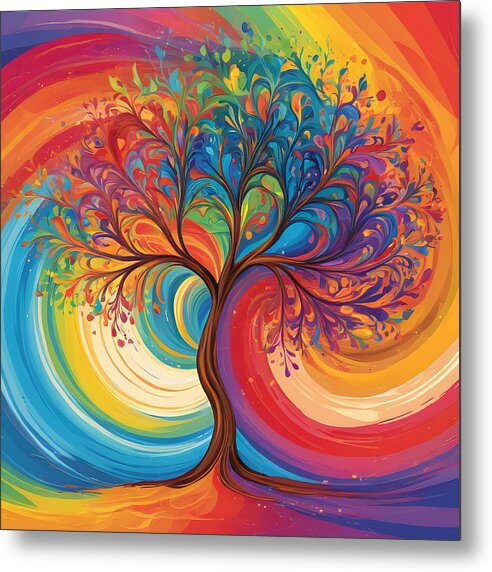 Rainbow Roots - Metal Print