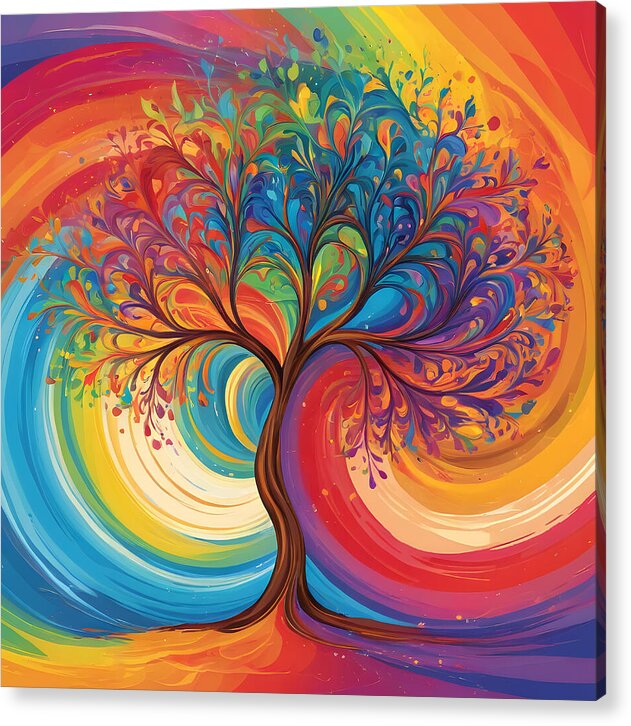 Rainbow Roots - Acrylic Print
