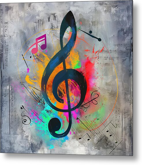 Rhythmic Vibrancy - Metal Print