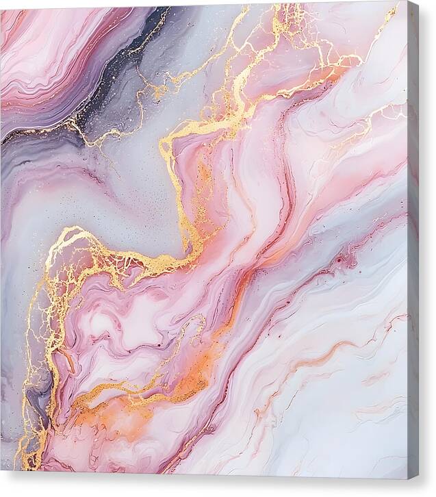 Rose Gold Flow - Canvas Print