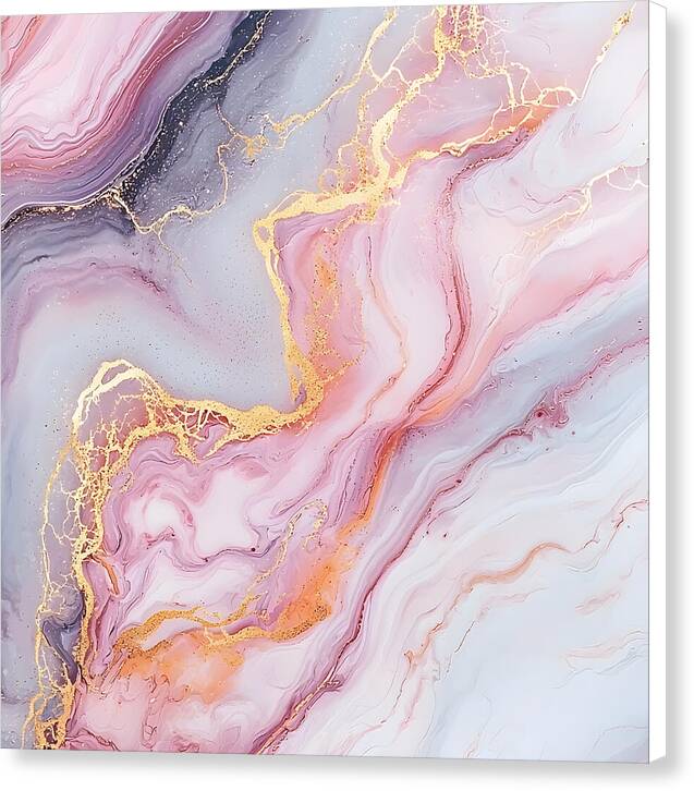 Rose Gold Flow - Canvas Print