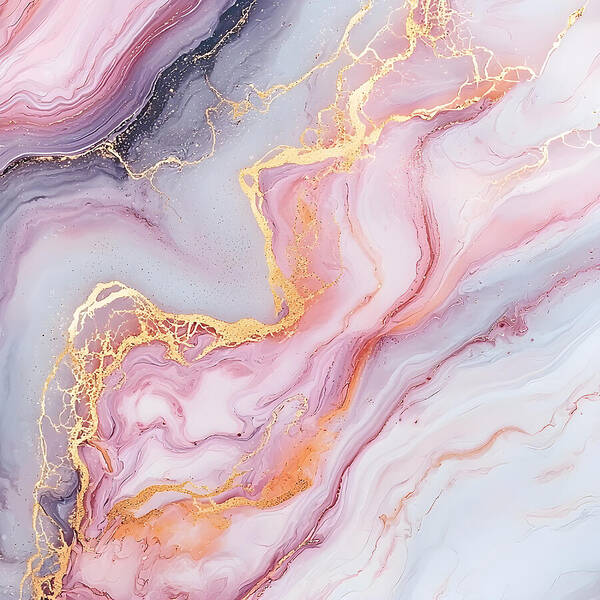Rose Gold Flow - Art Print