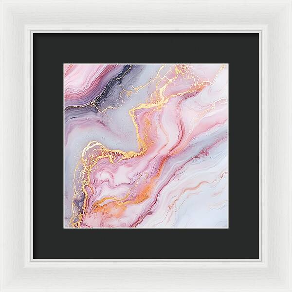 Rose Gold Flow - Framed Print