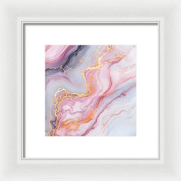 Rose Gold Flow - Framed Print