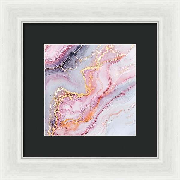 Rose Gold Flow - Framed Print
