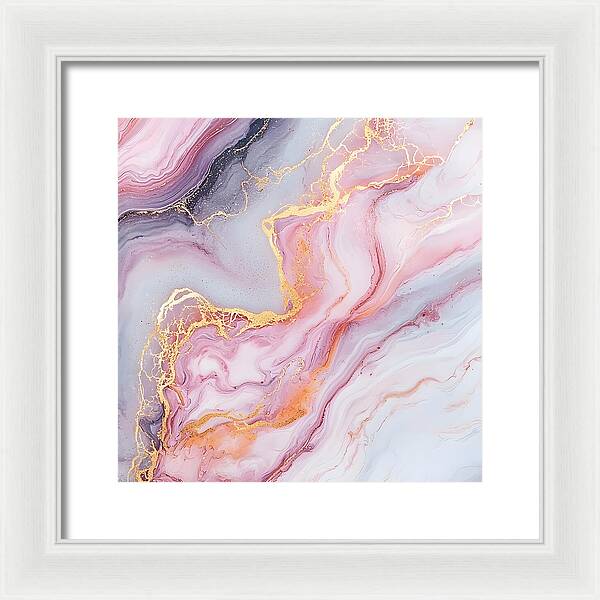 Rose Gold Flow - Framed Print