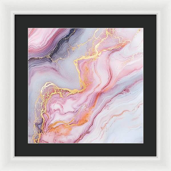 Rose Gold Flow - Framed Print