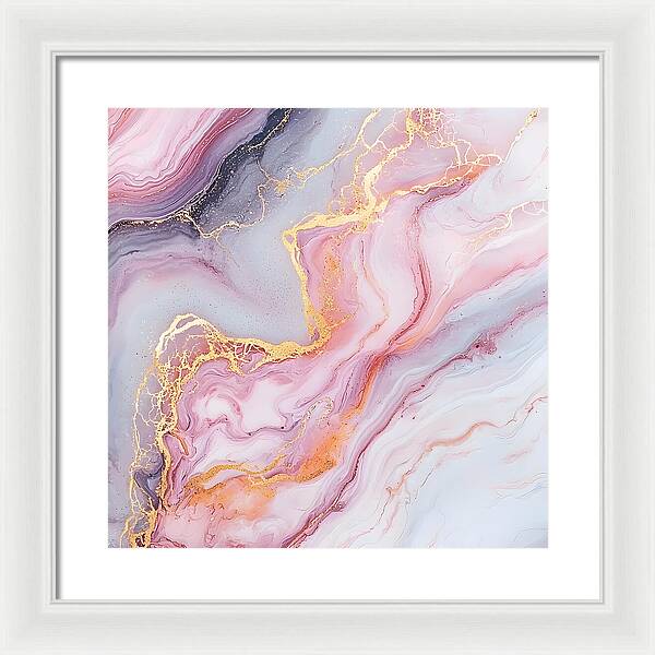 Rose Gold Flow - Framed Print