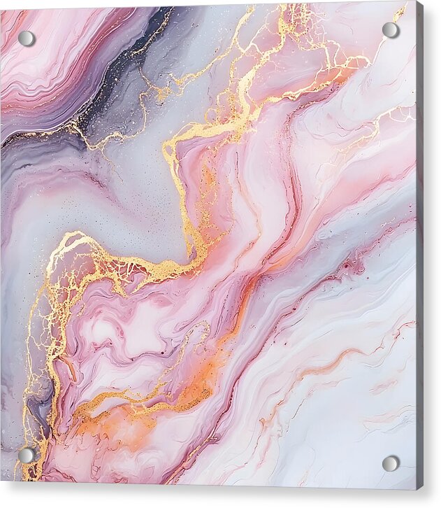 Rose Gold Flow - Acrylic Print