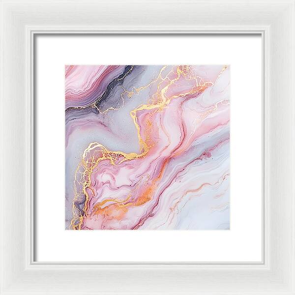 Rose Gold Flow - Framed Print