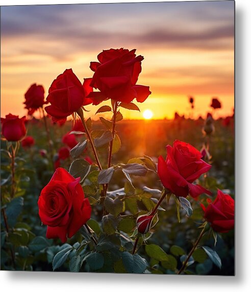 Rosy Horizon - Metal Print