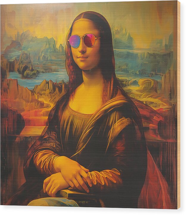 Shades of Mona - Wood Print