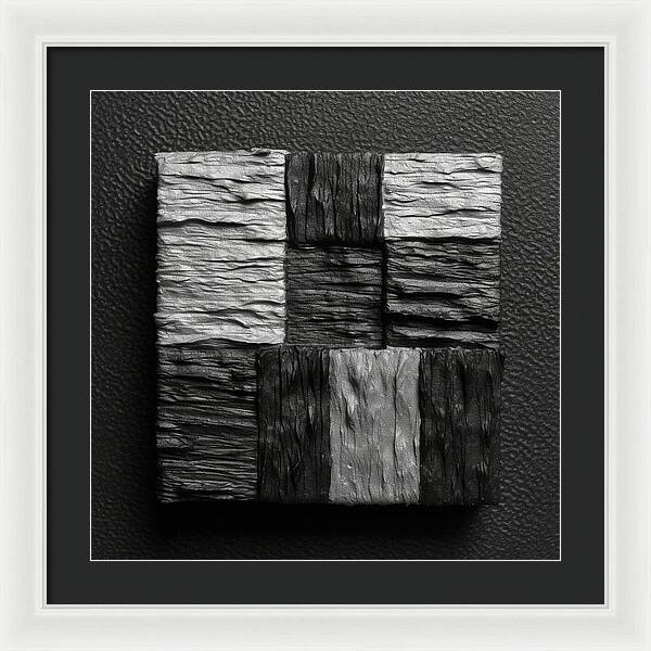 Shadow Blocks - Framed Print