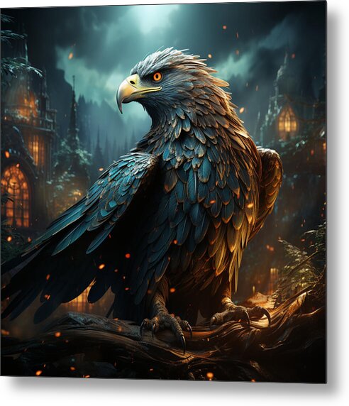 Shadowed Sentinel - Metal Print