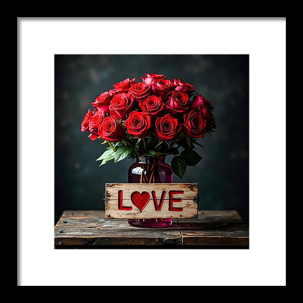Sign of Love - Framed Print