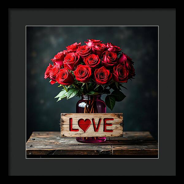 Sign of Love - Framed Print