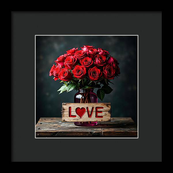 Sign of Love - Framed Print