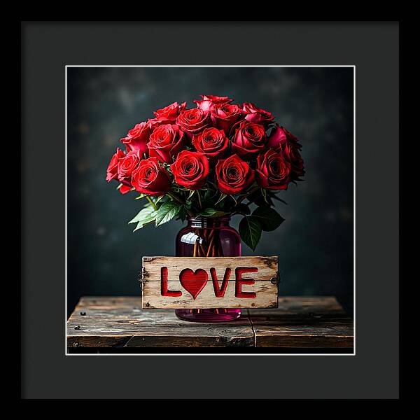 Sign of Love - Framed Print