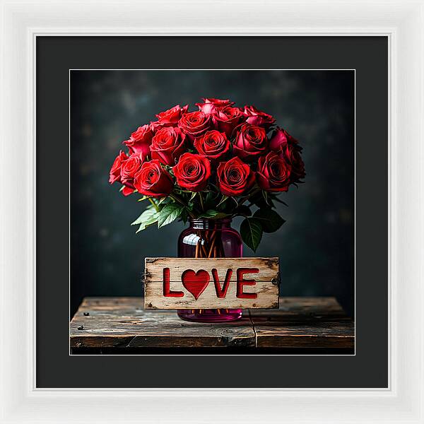 Sign of Love - Framed Print