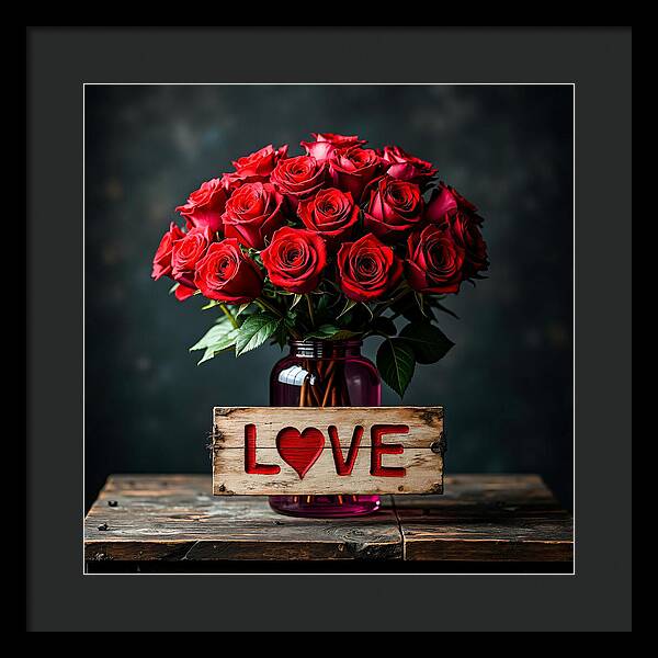 Sign of Love - Framed Print