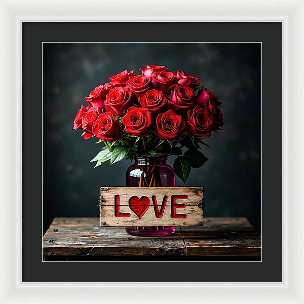 Sign of Love - Framed Print