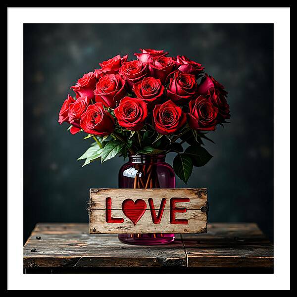 Sign of Love - Framed Print