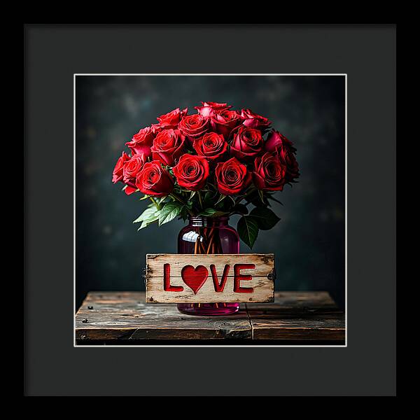 Sign of Love - Framed Print