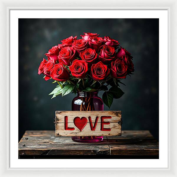 Sign of Love - Framed Print