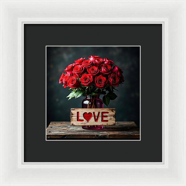 Sign of Love - Framed Print