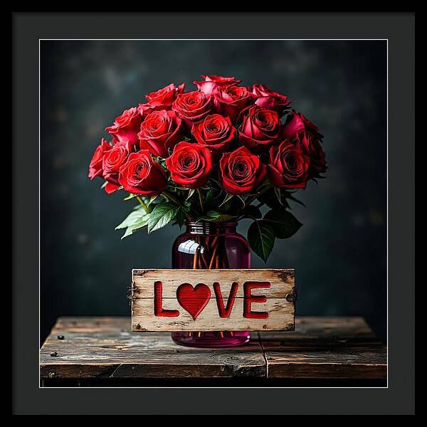 Sign of Love - Framed Print