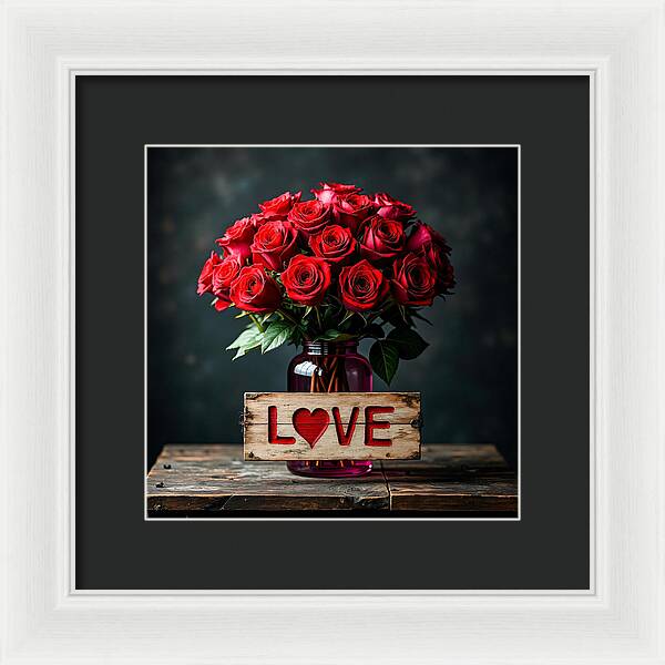 Sign of Love - Framed Print