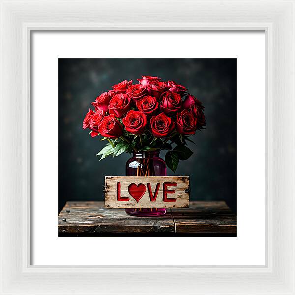 Sign of Love - Framed Print